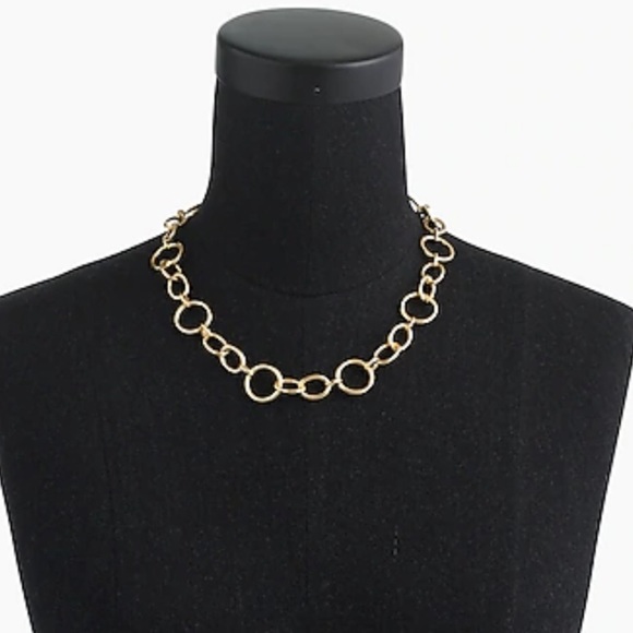 Gold-Tone Statement Circle Necklace New With Tag - Picture 5 of 8